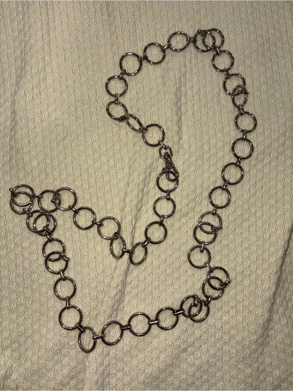 Silver-Tone Link Chain Belt